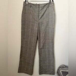 Worthington Gray Plaid Straight-Leg Trousers